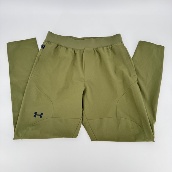 Under Armour Men's Green Tapered Jogger Pants Size L Fitted Athletic Training - Picture 1 of 5